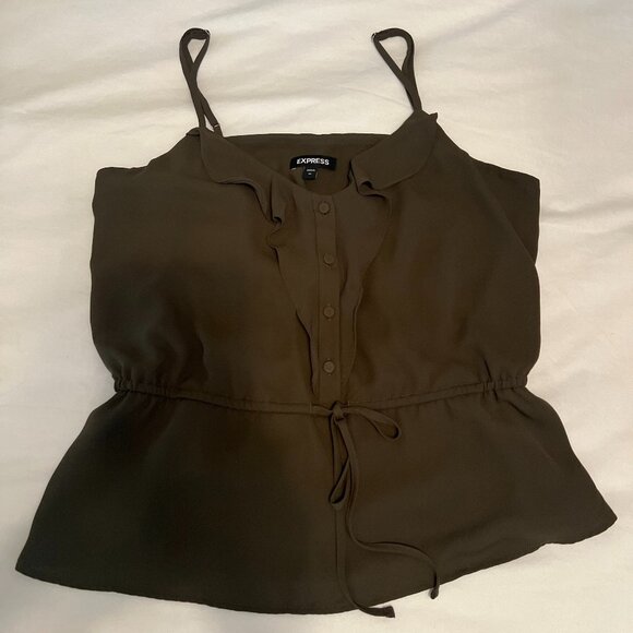 Express Dress Tank/Camisole, Size M - Army Green - Picture 1 of 1